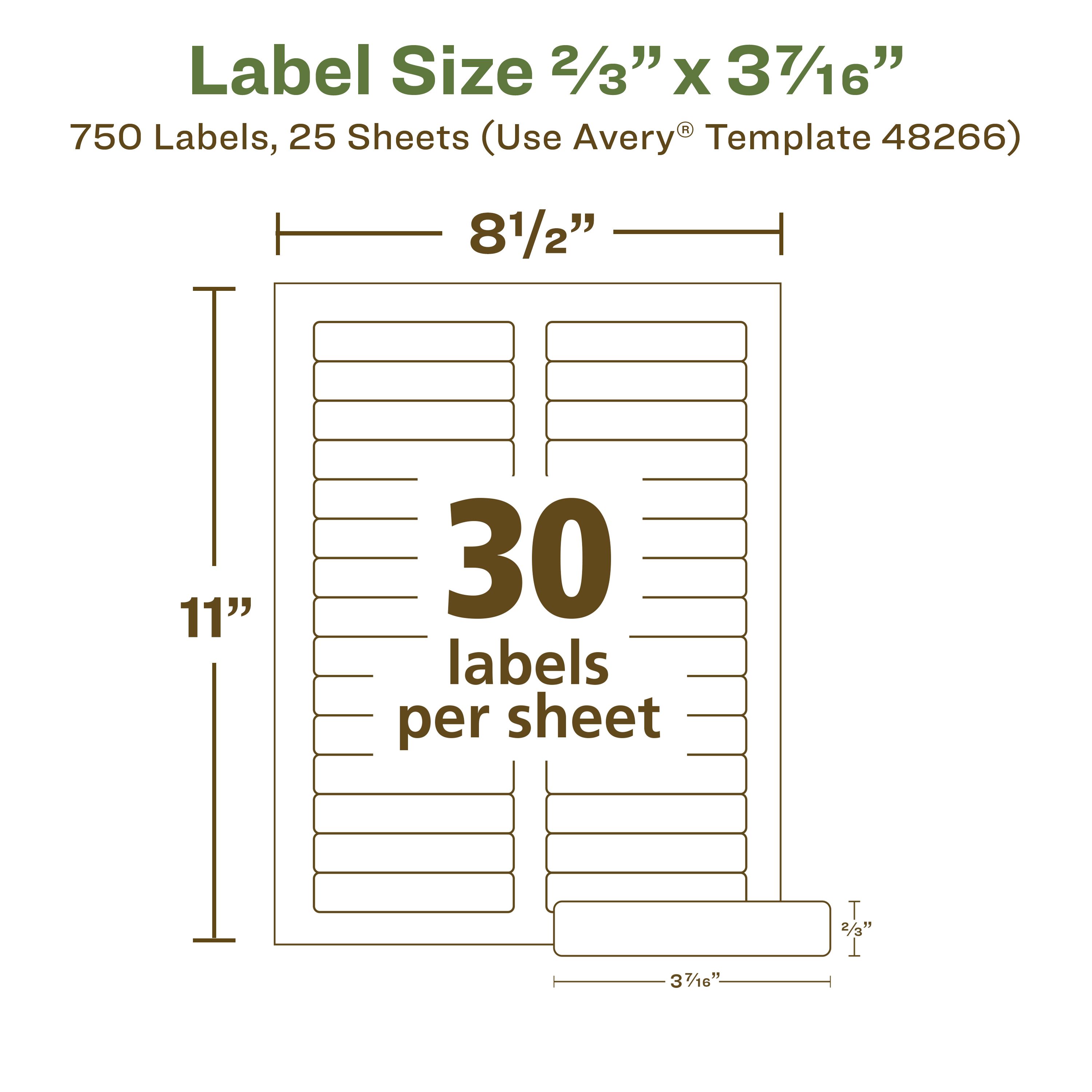 EcoFriendly File Folder Labels, 2/3